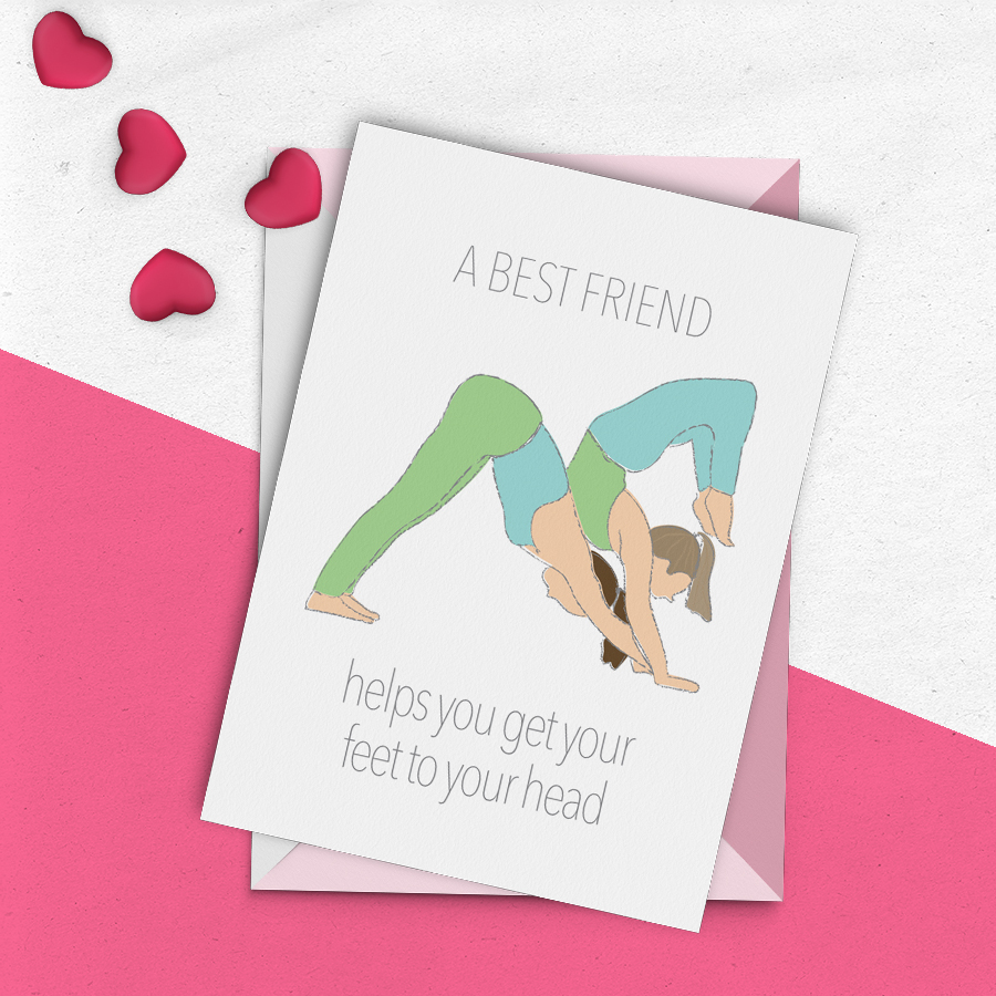 Valentines Day Card Yoga